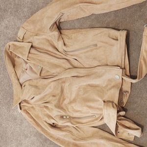 Faux suede spring fall jacket
